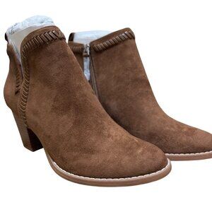 Dolce Vita Womens Brown Suede Ankle Boots Size 6.5